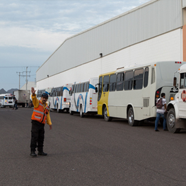 Employee busing in Mexico
