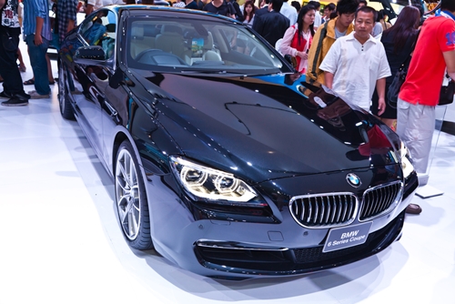A look at a BMW in a showcase in Mexico.