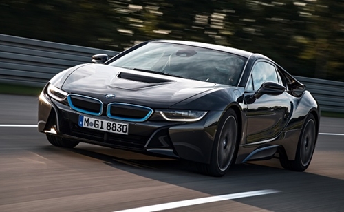 Black BMW sports car representing the booming auto industry in Mexico.