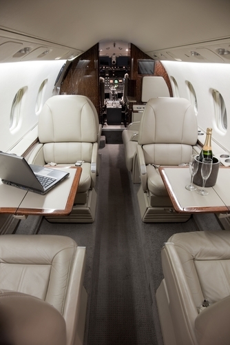 the interior of a private airplane made in Mexico.