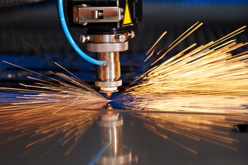 There is apicture of an automated blade cutting into cold hard steel.